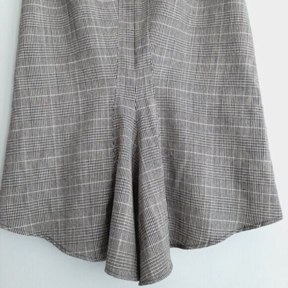 HARVE BENARD 100% Wool Glen Check Plaid Midi Skirt Sz 10 - Picture 8 of 10